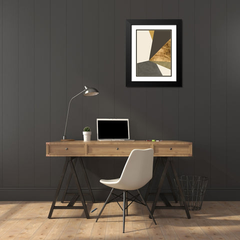 Clovis II Black Modern Wood Framed Art Print with Double Matting by Green, Jacob