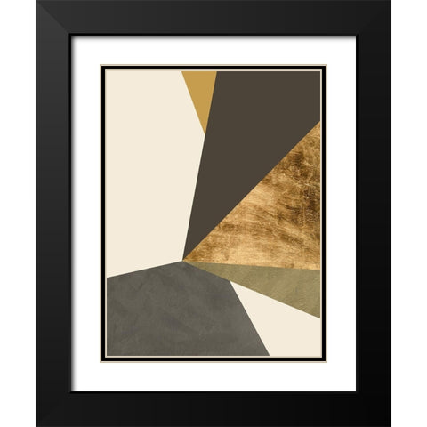 Clovis II Black Modern Wood Framed Art Print with Double Matting by Green, Jacob