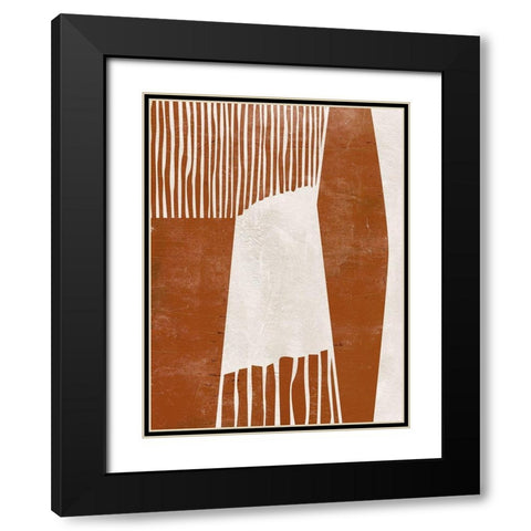 Indian Field I Black Modern Wood Framed Art Print with Double Matting by Wang, Melissa