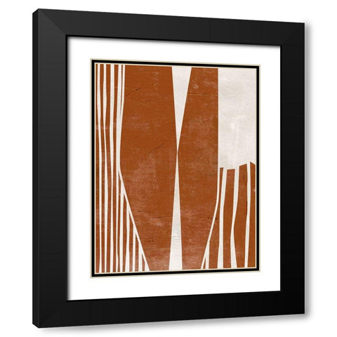 Indian Field III Black Modern Wood Framed Art Print with Double Matting by Wang, Melissa