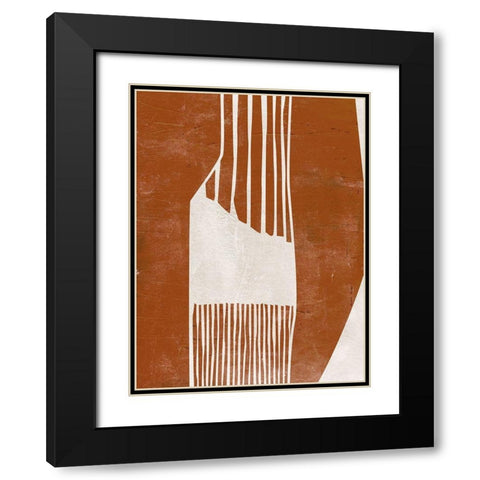 Indian Field IV Black Modern Wood Framed Art Print with Double Matting by Wang, Melissa