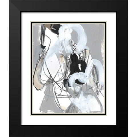 Tangled Threads III Black Modern Wood Framed Art Print with Double Matting by Vess, June Erica