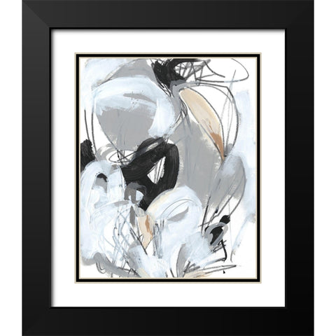 Tangled Threads VI Black Modern Wood Framed Art Print with Double Matting by Vess, June Erica