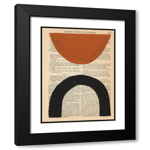 Modern Prose I Black Modern Wood Framed Art Print with Double Matting by Stramel, Renee W.