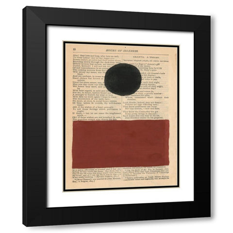 Modern Prose II Black Modern Wood Framed Art Print with Double Matting by Stramel, Renee W.