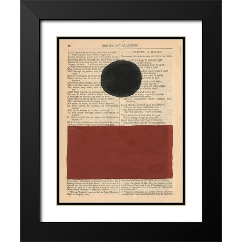 Modern Prose II Black Modern Wood Framed Art Print with Double Matting by Stramel, Renee W.