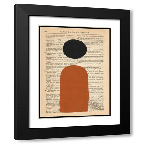 Modern Prose VII Black Modern Wood Framed Art Print with Double Matting by Stramel, Renee W.