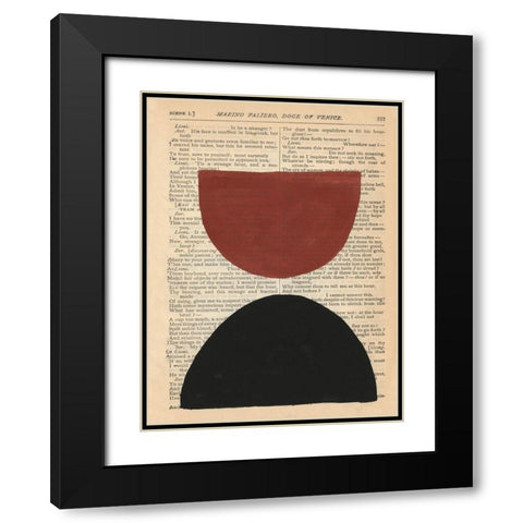Modern Prose VIII Black Modern Wood Framed Art Print with Double Matting by Stramel, Renee W.