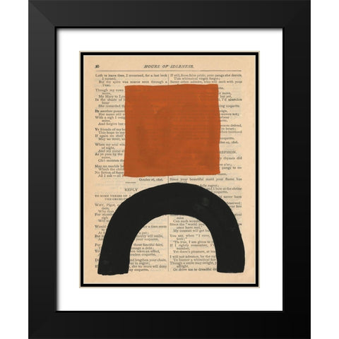 Modern Prose IX Black Modern Wood Framed Art Print with Double Matting by Stramel, Renee W.