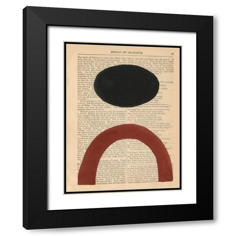 Modern Prose X Black Modern Wood Framed Art Print with Double Matting by Stramel, Renee W.