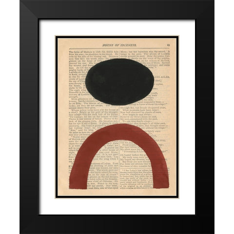 Modern Prose X Black Modern Wood Framed Art Print with Double Matting by Stramel, Renee W.