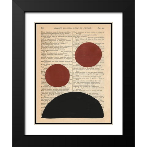 Modern Prose XII Black Modern Wood Framed Art Print with Double Matting by Stramel, Renee W.