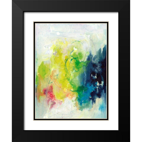 Dancing Totem I Black Modern Wood Framed Art Print with Double Matting by Combs, Joyce