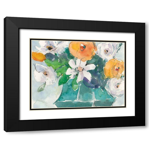 The Bouquet I Black Modern Wood Framed Art Print with Double Matting by Dixon, Samuel