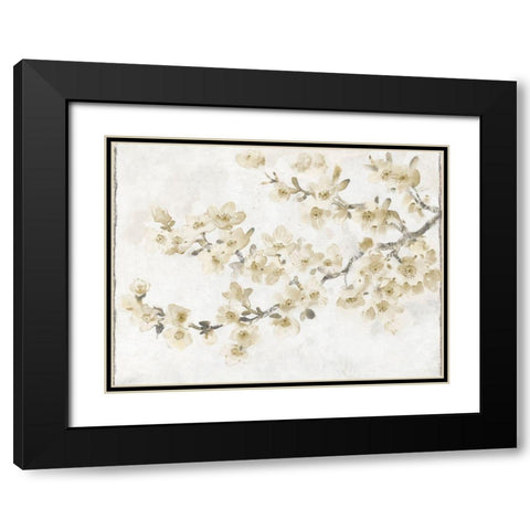 Neutral Cherry Blossom Composition I Black Modern Wood Framed Art Print with Double Matting by OToole, Tim