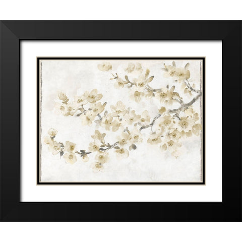 Neutral Cherry Blossom Composition I Black Modern Wood Framed Art Print with Double Matting by OToole, Tim