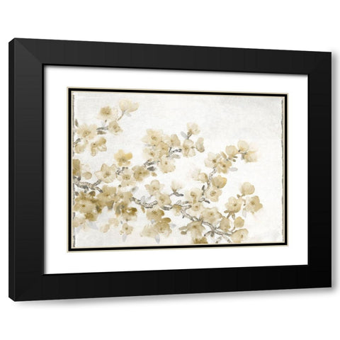 Neutral Cherry Blossom Composition II Black Modern Wood Framed Art Print with Double Matting by OToole, Tim