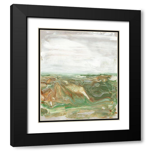 Organic Earth II Black Modern Wood Framed Art Print with Double Matting by Bramma, Lila