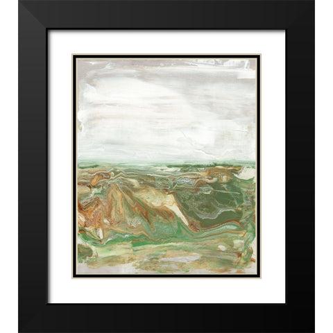 Organic Earth II Black Modern Wood Framed Art Print with Double Matting by Bramma, Lila