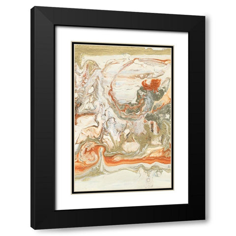 Coral and Alabaster I Black Modern Wood Framed Art Print with Double Matting by Bramma, Lila