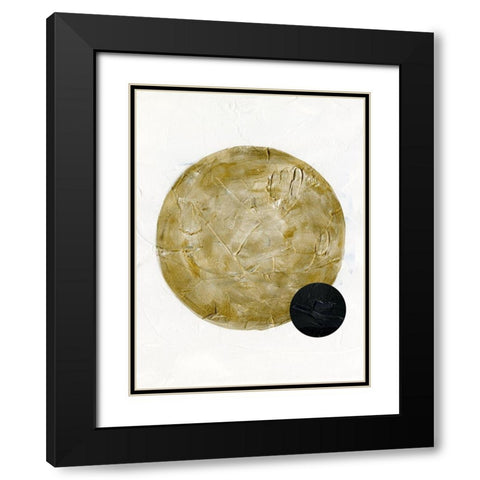 Scandinavian Moon II Black Modern Wood Framed Art Print with Double Matting by Green, Jacob