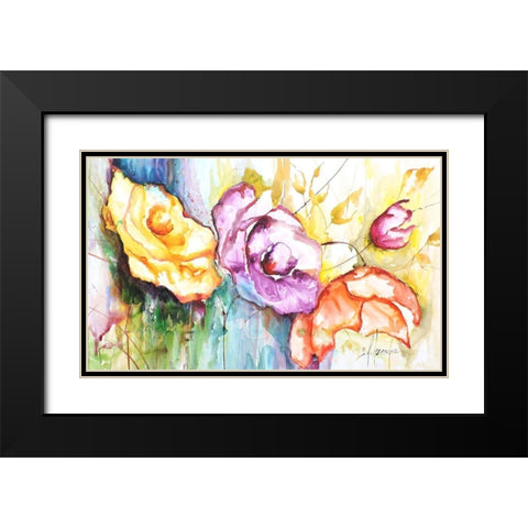Preferidas III Black Modern Wood Framed Art Print with Double Matting by Herrera, Leticia