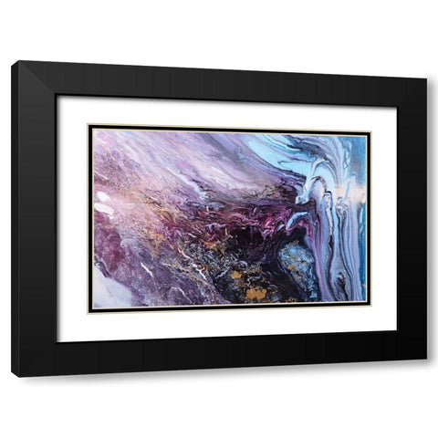 Elfragmento Black Modern Wood Framed Art Print with Double Matting by Herrera, Leticia