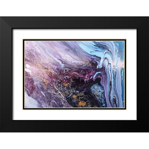 Elfragmento Black Modern Wood Framed Art Print with Double Matting by Herrera, Leticia