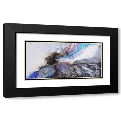 Luis Black Modern Wood Framed Art Print with Double Matting by Herrara, Leticia
