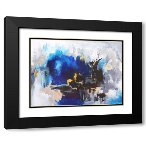 Mi Ciudad Black Modern Wood Framed Art Print with Double Matting by Herrera, Leticia
