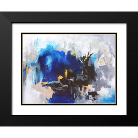 Mi Ciudad Black Modern Wood Framed Art Print with Double Matting by Herrera, Leticia