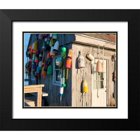 Hut on Badgers Island I Black Modern Wood Framed Art Print with Double Matting by Kalina, Emily