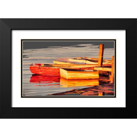 In the Golden Light I Black Modern Wood Framed Art Print with Double Matting by Kalina, Emily