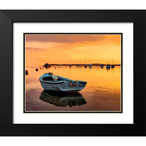 In the Golden Light III Black Modern Wood Framed Art Print with Double Matting by Kalina, Emily