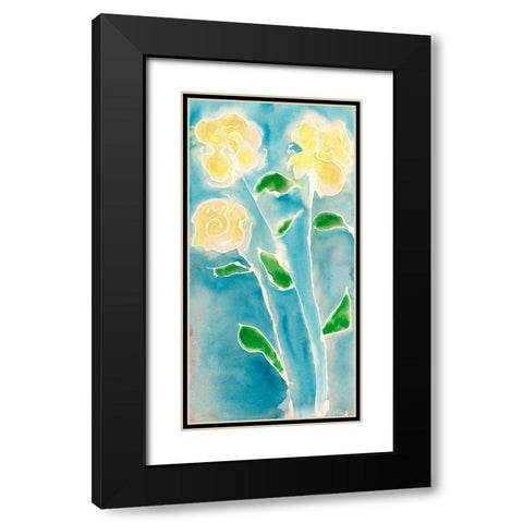 Spring Annuals II Black Modern Wood Framed Art Print with Double Matting by Moore, Regina