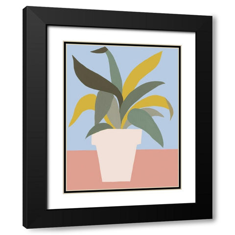 Ordinary Houseplant I Black Modern Wood Framed Art Print with Double Matting by Moore, Regina