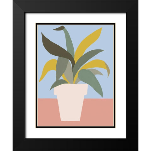 Ordinary Houseplant I Black Modern Wood Framed Art Print with Double Matting by Moore, Regina