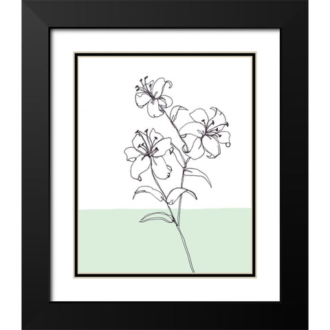 Sweet Stems II Black Modern Wood Framed Art Print with Double Matting by Moore, Regina