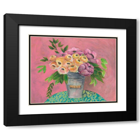 Sunny Bouquet I Black Modern Wood Framed Art Print with Double Matting by Moore, Regina