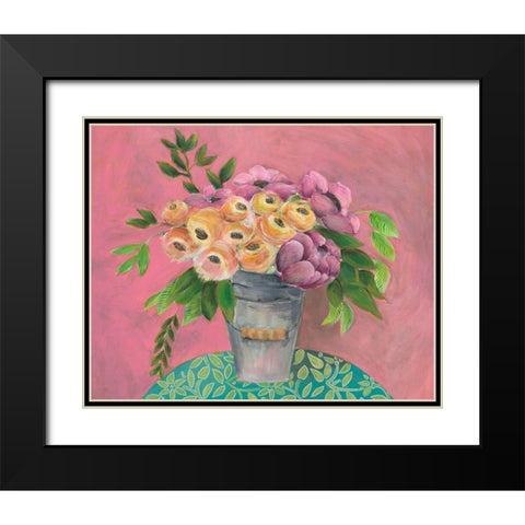 Sunny Bouquet I Black Modern Wood Framed Art Print with Double Matting by Moore, Regina