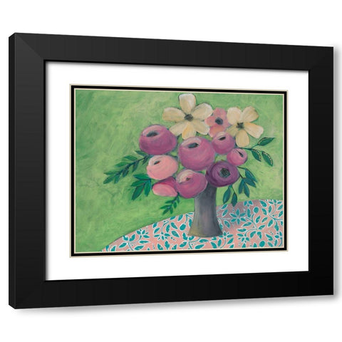 Sunny Bouquet II Black Modern Wood Framed Art Print with Double Matting by Moore, Regina