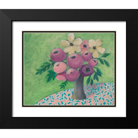 Sunny Bouquet II Black Modern Wood Framed Art Print with Double Matting by Moore, Regina