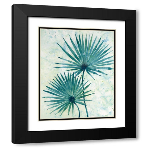 Palm Leaves II Black Modern Wood Framed Art Print with Double Matting by OToole, Tim