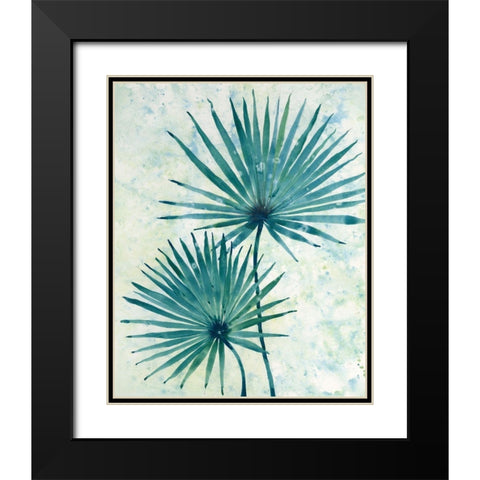 Palm Leaves II Black Modern Wood Framed Art Print with Double Matting by OToole, Tim