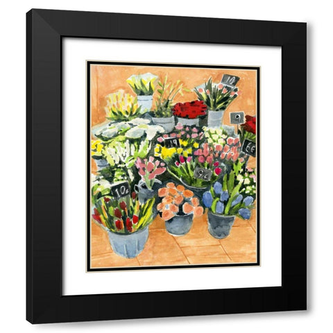 Street Florist II Black Modern Wood Framed Art Print with Double Matting by Warren, Annie