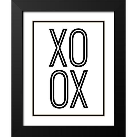 Bold Love I Black Modern Wood Framed Art Print with Double Matting by Sizemore, Natalie