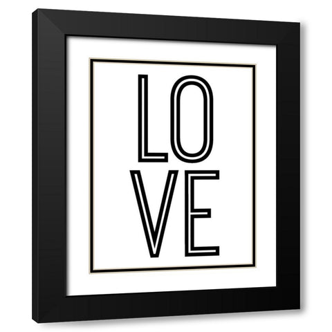 Bold Love II Black Modern Wood Framed Art Print with Double Matting by Sizemore, Natalie