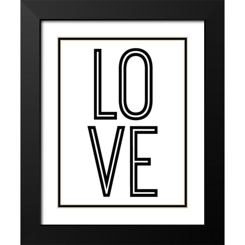 Bold Love II Black Modern Wood Framed Art Print with Double Matting by Sizemore, Natalie