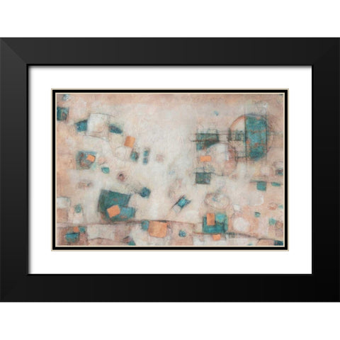 Desert Abstraction Black Modern Wood Framed Art Print with Double Matting by Crawford, Beverly