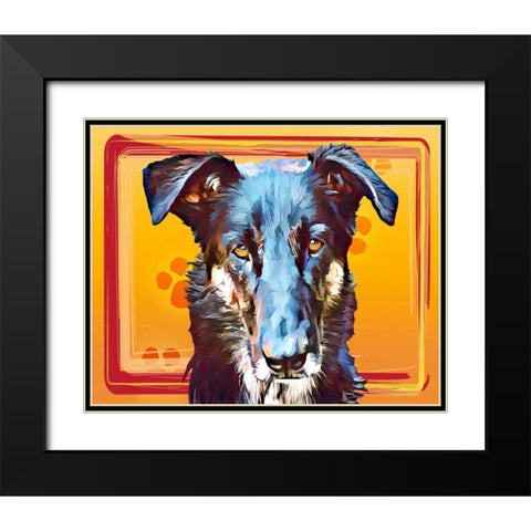 Pop Dog I Black Modern Wood Framed Art Print with Double Matting by Curinga, Kim